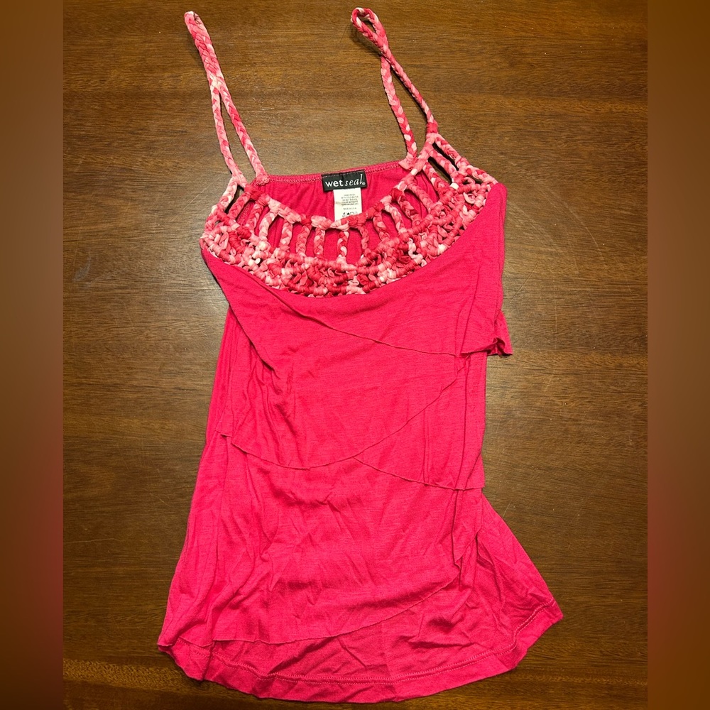Women’s hot pink tank top size x-small